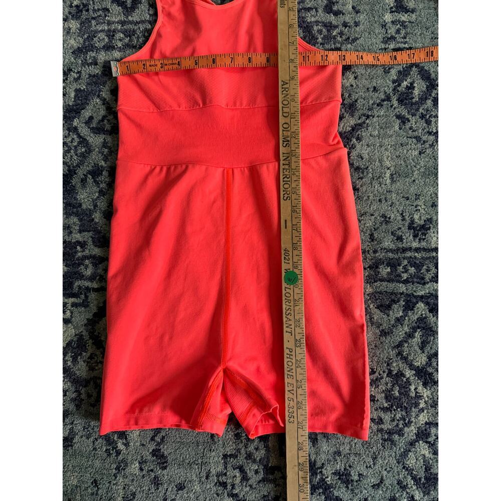 Free People Movement Every Single Time Runsie in Coral Romper Tank Activewear - Picture 10 of 10